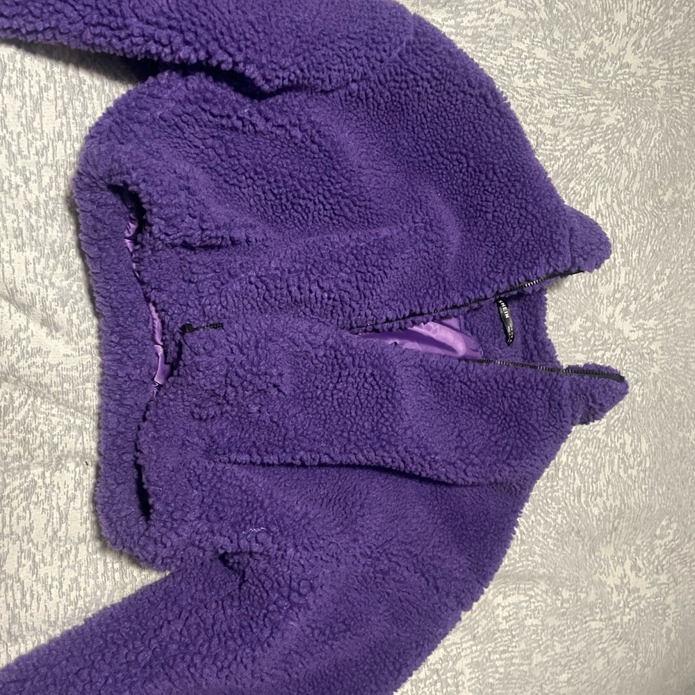 SHEIN Purple Fleece Jacket